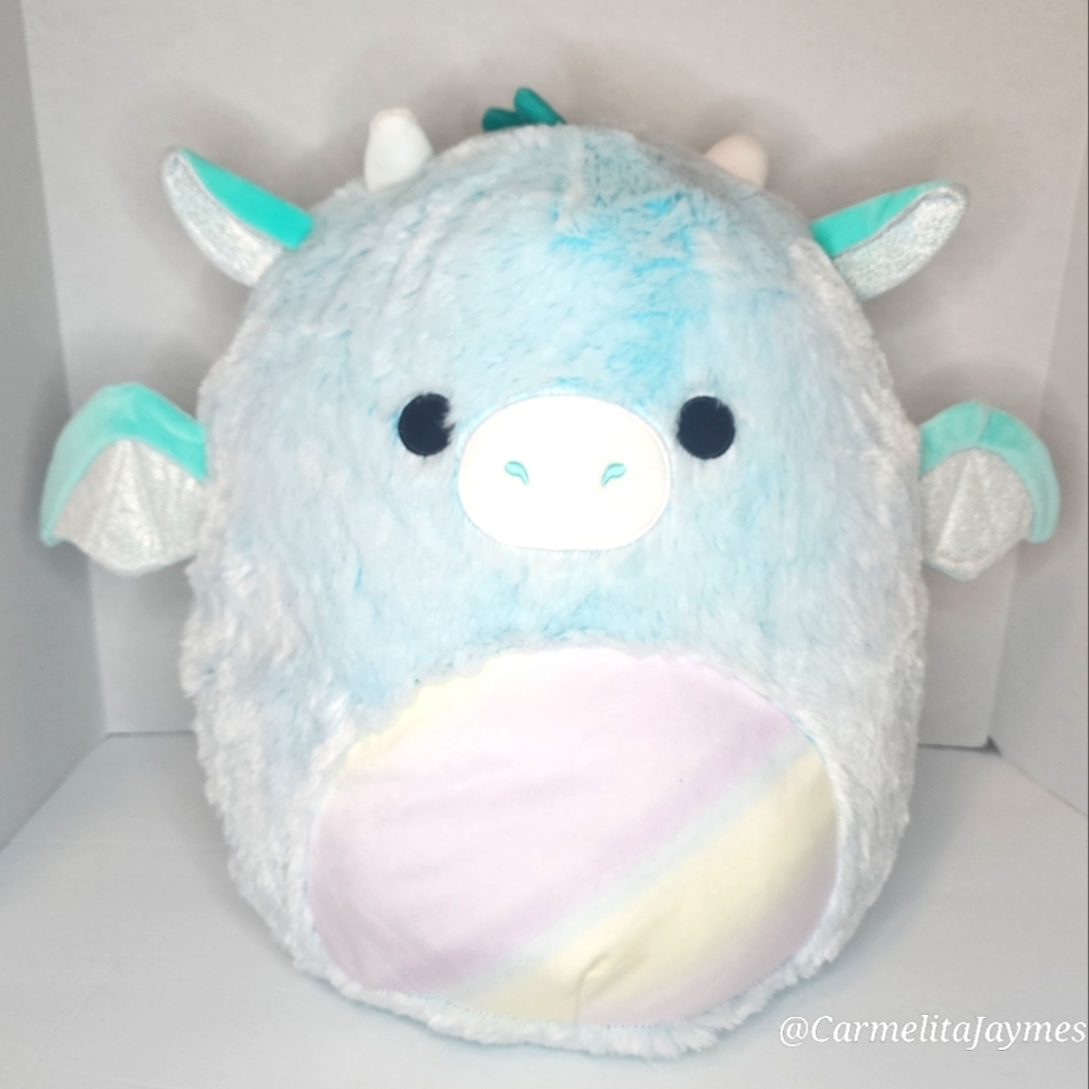 GAVE AWAY AS RAFFLE PRIZE 🎁 LORELAI 🐉 Rainbow Dragon FuzzAMallow Squishmallow